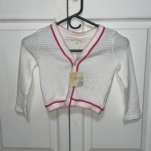 Brand New With Tag Girls Crocheted Sweater